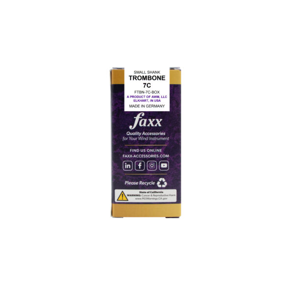 Faxx Small Shank Trombone Brass Mouthpiece - Image 3