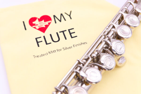 Superslick Polish Mitt, Treated for Flute, "I Love My Flute" - Image 3