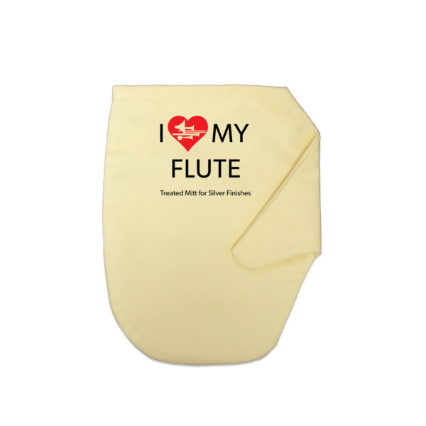 Superslick Polish Mitt, Treated for Flute, "I Love My Flute"