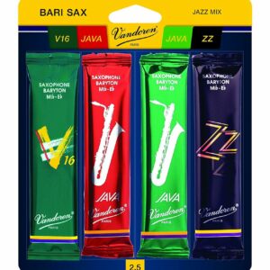 Vandoren Bari Sax Jazz Reed Mix Card