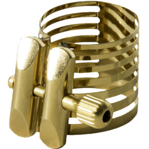 Platinum Gold Ligature - Baritone Saxophone - Hard Rubber Style Mouthpiece